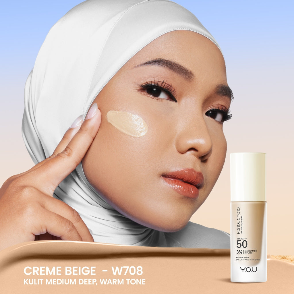 YOU 2in1 Base Makeup Bundle Cloud Touch 3% Niacinamide Brightening Skin Tint & Noutriwear+ Airy Fit Loose Powder