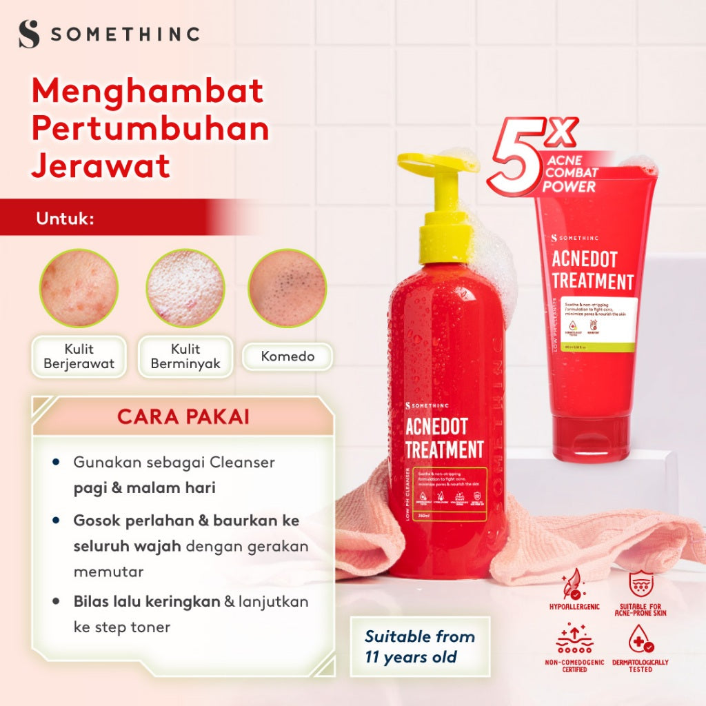 SOMETHINC - Cleanser Series Somethinc Low PH Jelly  | ACNEDOT Treatment Low pH | Calm Down Skinpair Bubble | Sabun Cuci Muka Semua Jenis Kulit Pembersih Kotoran Kulit Tidak Ketarik All Skin Type Gentle Cocok untuk kulit sensitif