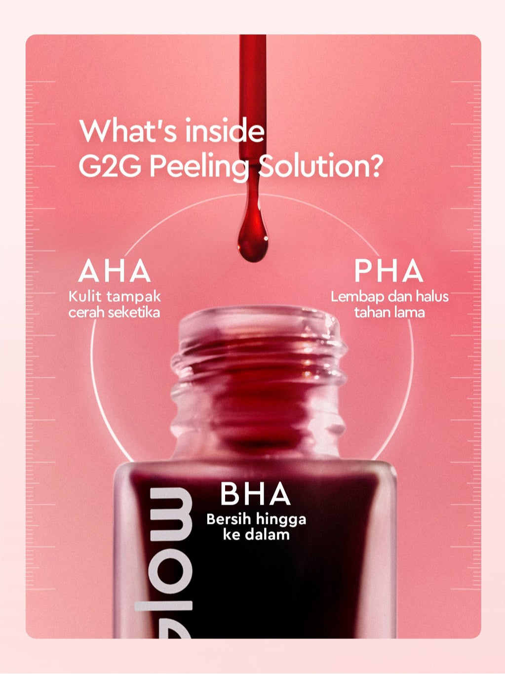 Glad2Glow Peeling Solution Serum Eksfoliasi Wajah 60S Menghaluskan Kulit Anda AHA BHA PHA Intensive serum vitamin c serum wajah white serum wajah glowing dan putih peeling exfoliating serum niacinamide Bahkan warna kulit kulit halus g2glow official store