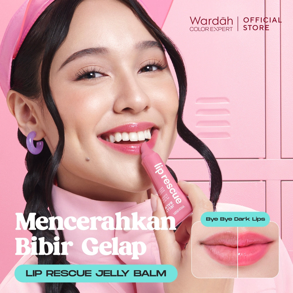 [LIP CARE MENCERAHKAN] NEW! WARDAH Lip Rescue Jelly Balm Dusty Rose - Lip Therapy, Hydrating - Mencerahkan Bibir, Bibir Sehat, Plump - Glossy, Lip Matte, Liptint, Lip Stain, Lipgloss, Lip Cream, Lip tint Waterproof -Tahan Lama - Dark Lips - Bibir Pecah