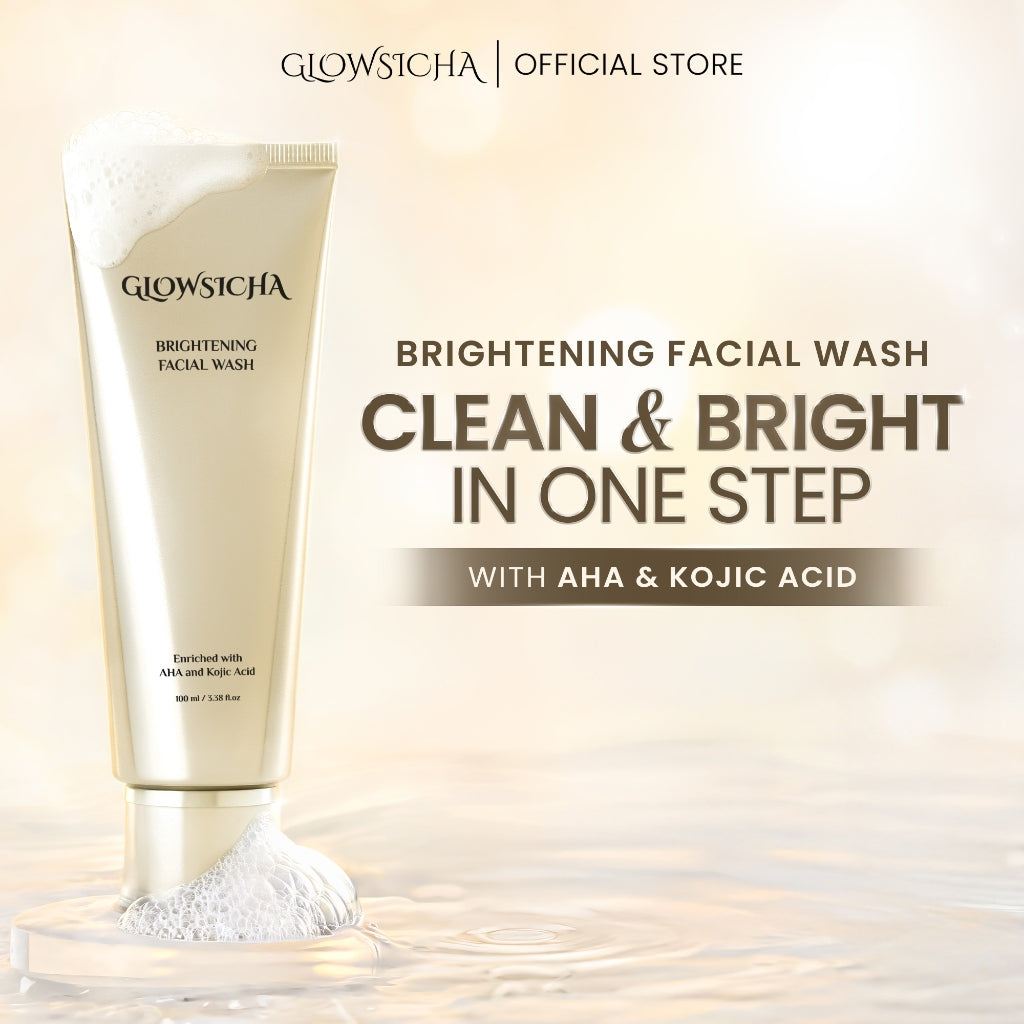 Glowsicha - Brightening Facial Wash Sabun Cuci Muka Cleanser skincare face wash Mencerahkan Melembabkan Pembersih Wajah cleansing balm exfoliating  Facial Foam Bright Cleanser Lembut Cerah Bebas Minyak Anti Kusam Glowing Skincare Harian Kulit Cerah