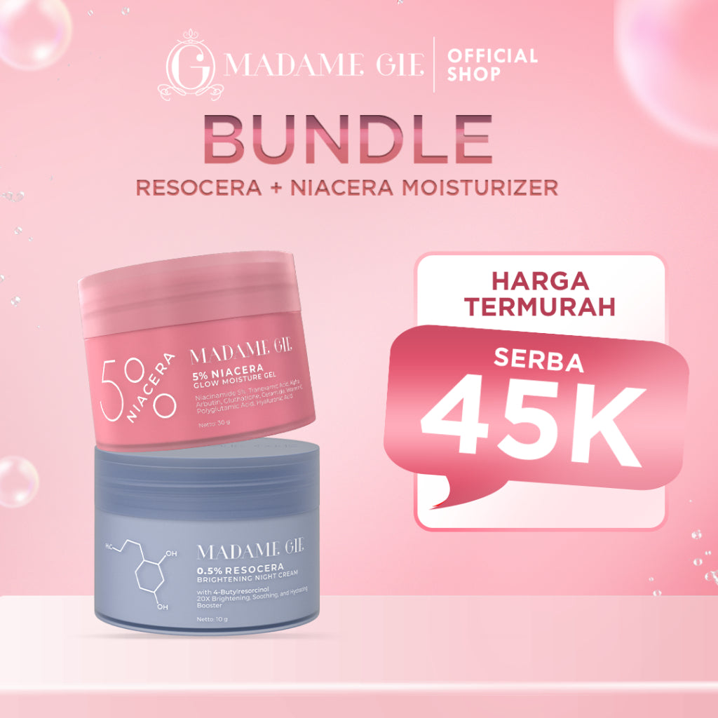 Madame Gie ResoCera Brightening Night Cream | Krim Malam Pencerah Wajah, Atasi Flek Hitam & Bekas Jerawat | Triple power formula Brightening, Hydrating & Soothing | Menjaga Skin Barrier Sehat & Melembapkan Kulit