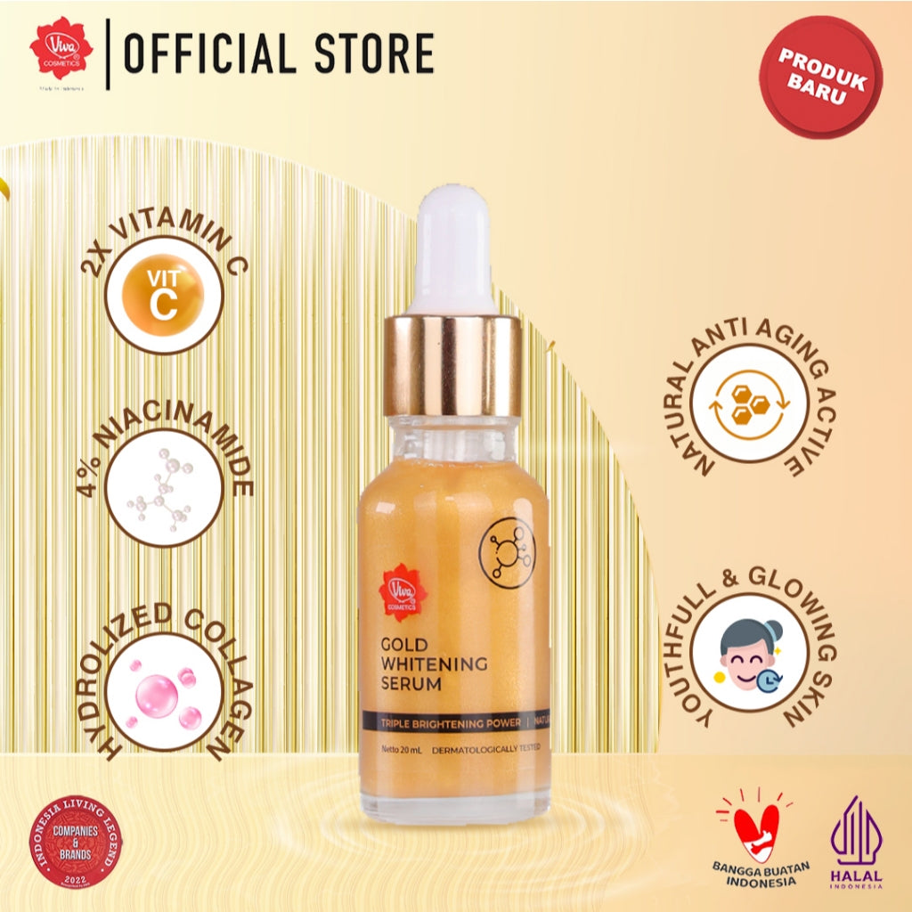 [Super Pack !!!] Viva Gold Whitening Serum 20ml – (2 Pcs)