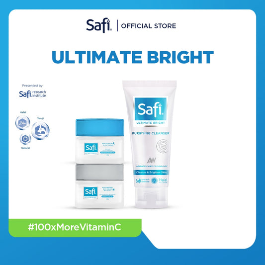 SAFI - Ultimate Bright - Cleanser, Day & Night Cream Basic Pack 25gr