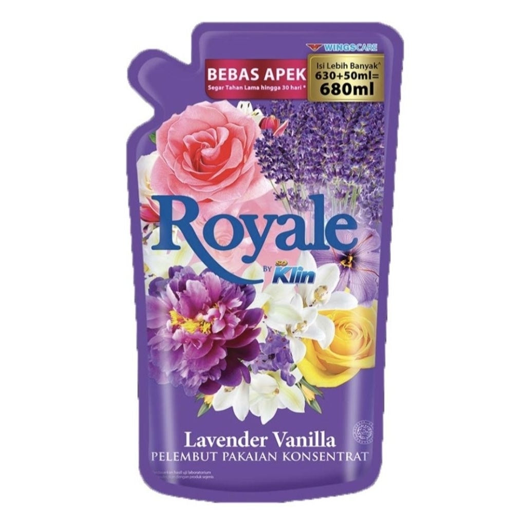 Royale by So Klin Pelembut & Pewangi Pakaian Refill 680 + 40 ml