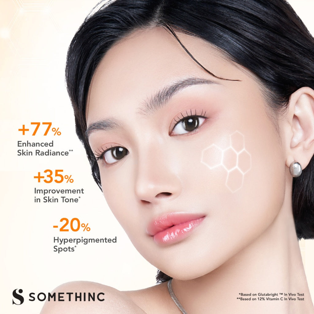 [BARU!] SOMETHINC GLASS-C 12% VITAMIN C + GlutaBright + FERULIC Serum - Mencerahkan wajah, Serum Brigthening hapus dark Spot, Age Spot & Freckles, Glowing Serum