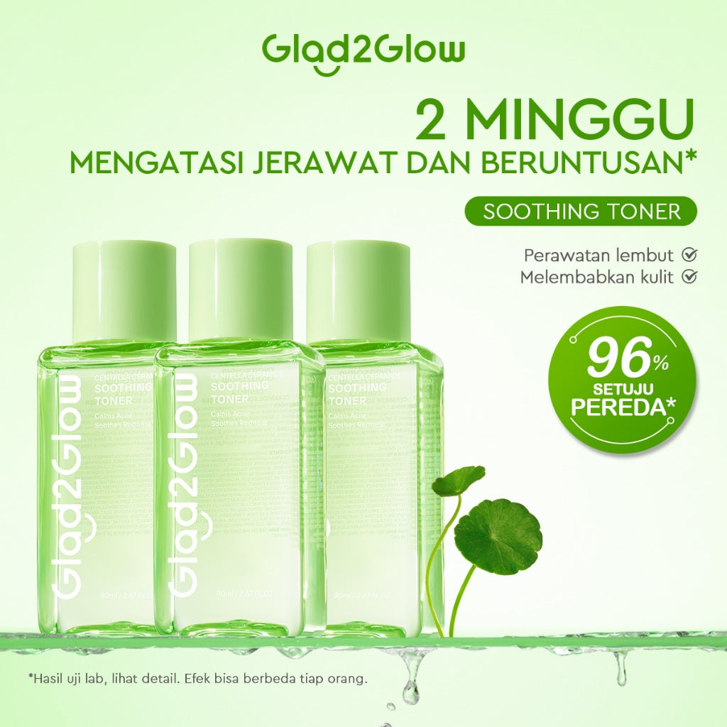 Glad2Glow Centella Ceramide Soothing Toner Acne Toner hydrating toner centella Toner Kulit Jerawat Berminyak Toner eksfoliasi wajah   Acid Complex Madeca Toner jerawat Menenangkan kemerahan pada kulit Melembabkan dan menghidrasi kulit g2g official store