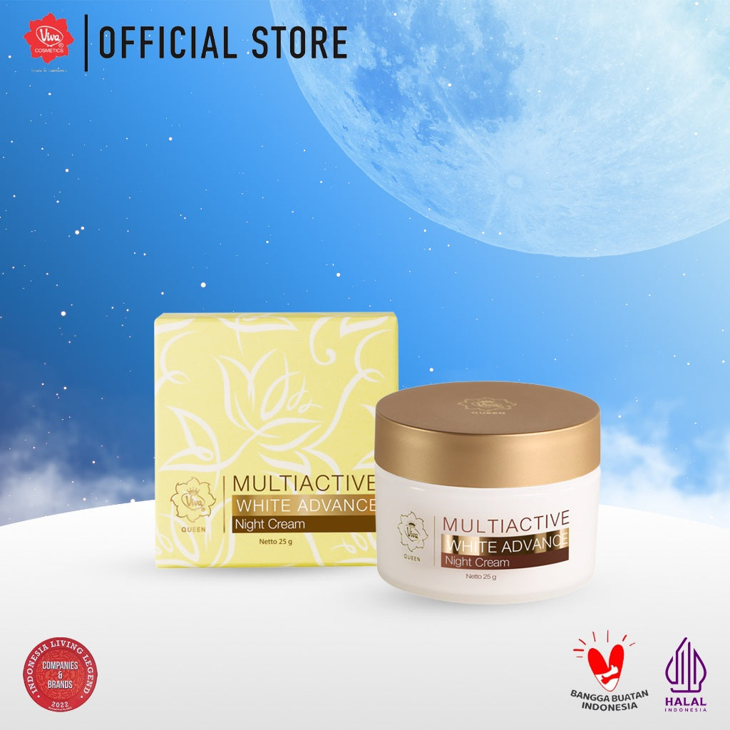 Viva Queen VIT C ACTIVE White Advance Night Cream with Niacinamide (BRIGHTENING, WHITENING & GLOWING) - 25 gr