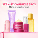 Glad2Glow Retinol Set All In 1 bundle paket Skincare-Moisturizer+Serum+Cleanser+Toner+ Clay Stick-peach moisturizer skin barrier Retinoid Memudarkan Garis Halus Memudarkan Kerutan Menghaluskan  merawat jerawat dan kemerahan g2glow official store