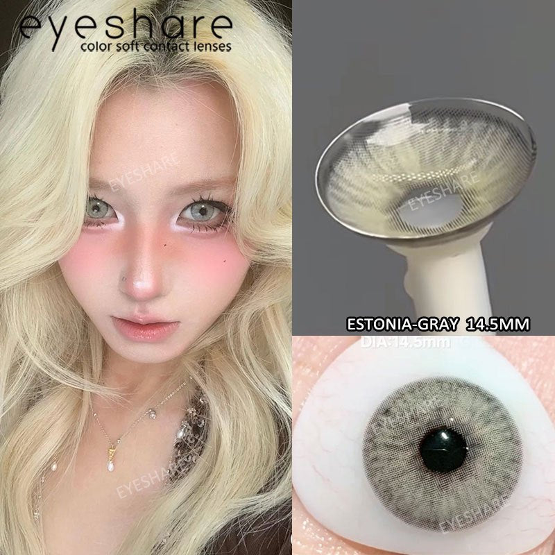 Eyeshare Softlens Minus Aurora Brown 14.2mm 1Pasang Brown Lensa Kontak Soflen