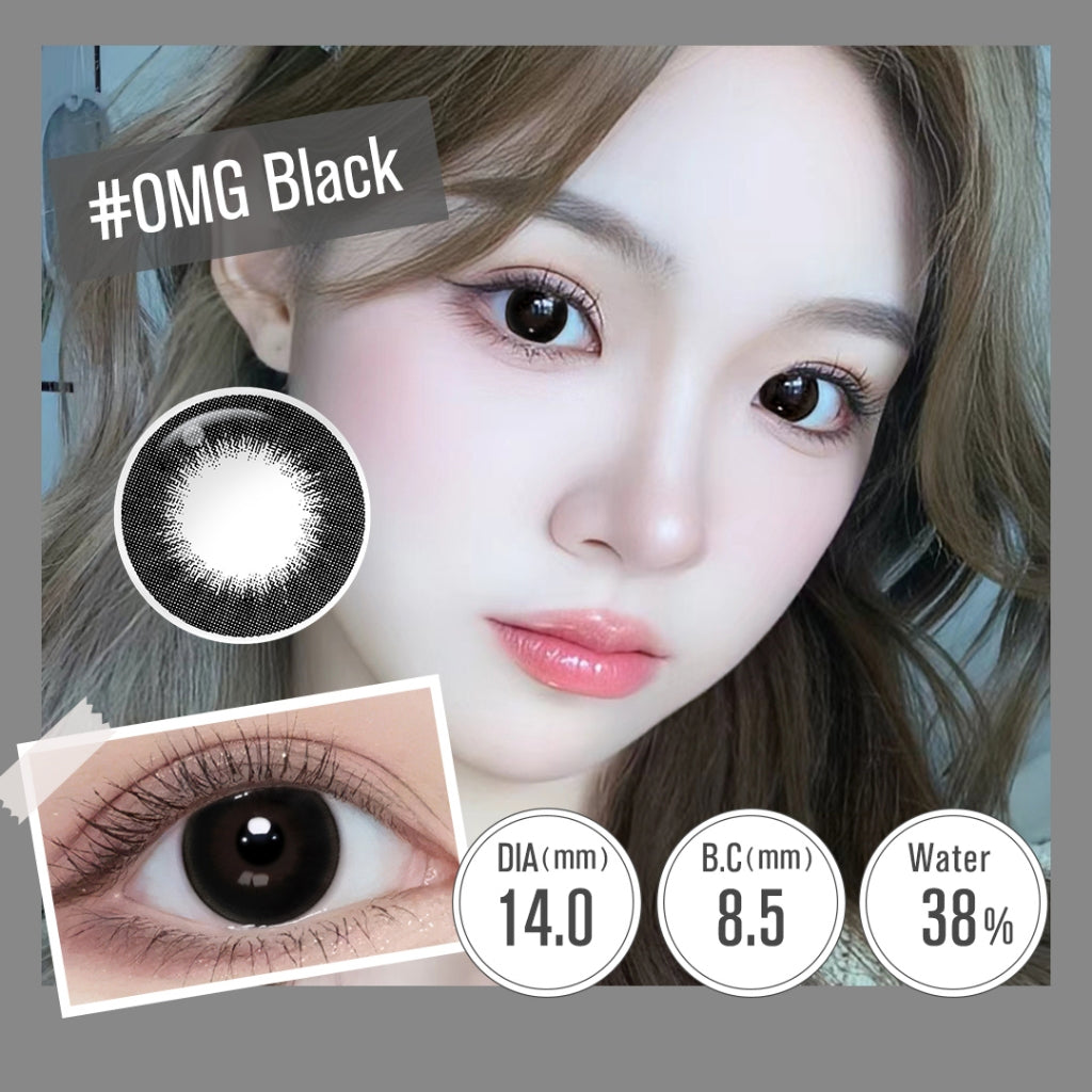 [0.00~-6.00]MAGISTER SOFTLENS HITAM 14MM-14.5MM SOFTLENS MINUS