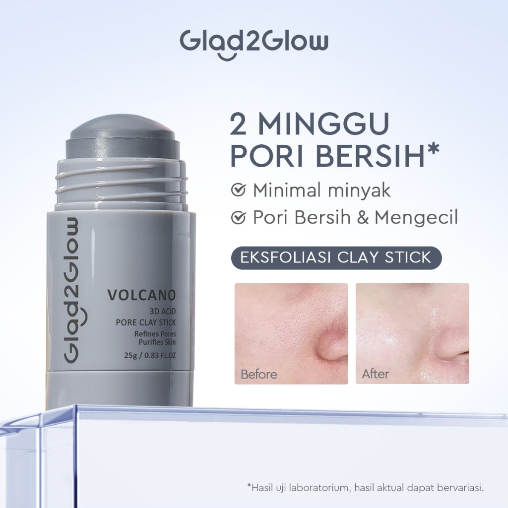 [DISKON 60%]Glad2Glow Clay Stick&Face Mask Complete Series-Pomegranate Brightening/Mugwort Salicylic Acid Acne/ Volcano 3D Acid Pore-masker Packs Masker Wajah Sheet Mask mask sleeping mask mugwort mask acne masker komedo g2glow official store