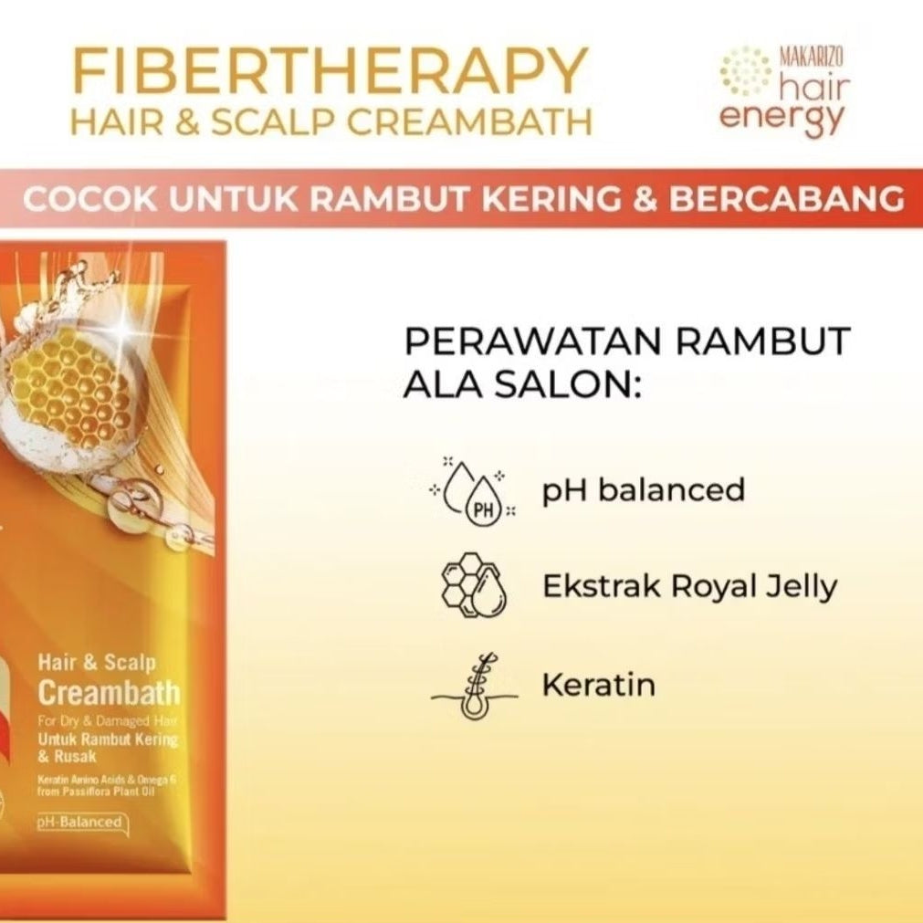 Makarizo Hair Energy Fibertherapy Masker Rambut 30 g