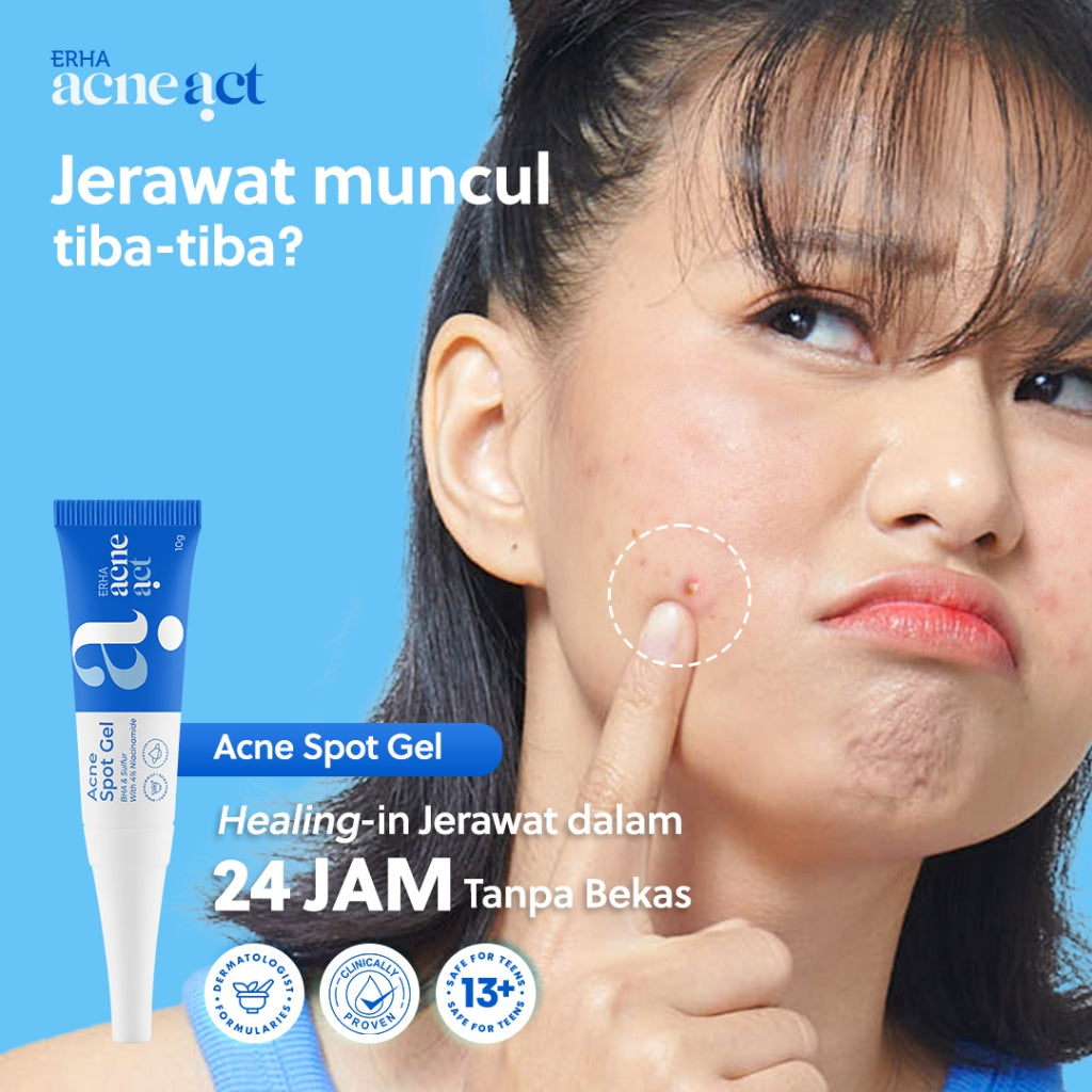 ERHA Acneact Acne Spot Gel 10g - Gel Totol Jerawat |  Acne Treatment | Salicylic Acid Niacinamide