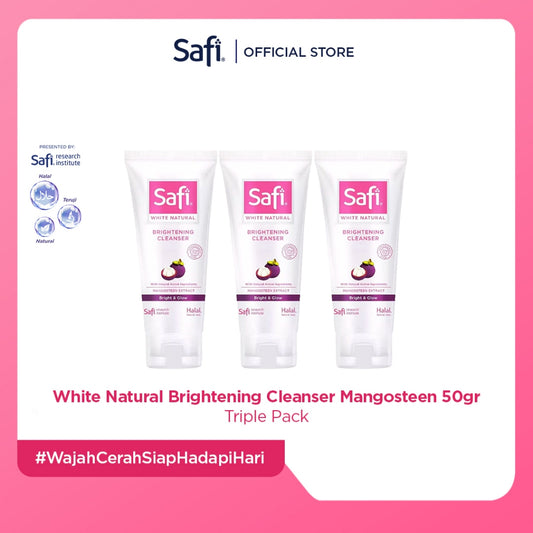 TRIPLE PACK - Safi White Natural Brightening Cleanser Mangosteen 50gr