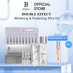 PREMIERE BEAUTE Brightening Moisturizing Niacinamide Whitening Double Effect Whitening & Protecting 3Pcs Kit  Ampoule /Sunscreen/toner/creasm