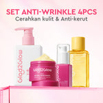 [Cocok Untuk Pemula] Glad2Glow Cerah Glowing Bundle 4in1-Brightening Moisturizer+Serum+Cleanser+toner+Peeling solution+Retinol 10%Niacinamide skincare paket pembersih perawatan kulit mencerahkan warna kulit pelembab wajah all in 1g2glow official store