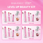 Hanasui Level Up Beauty Kit - Next Level Blurry Tint Bouncy Blush Butter Balm Liplast Cream Lip Tint Tahan Lama Velvet Finish Longlasting Bounce Tinted Balm Melembabkan Pigmented Matte Finish