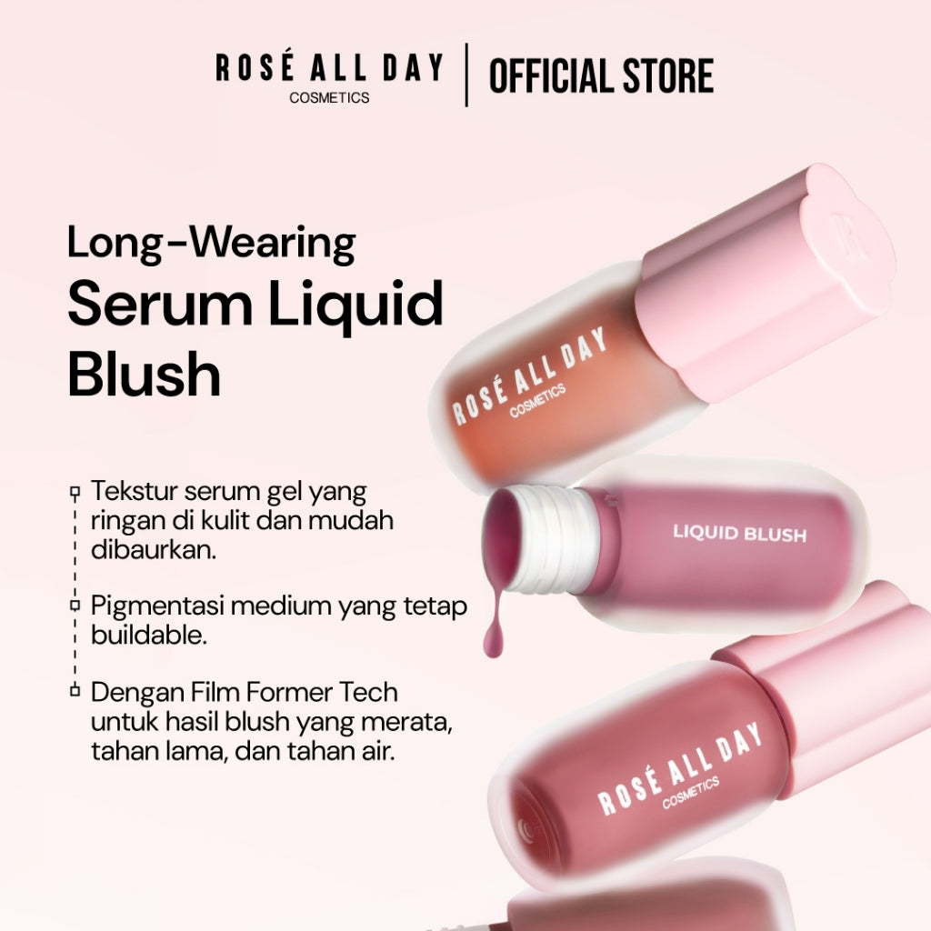 Rosé All Day Cheeky Flush Blush On Cair – Liquid Blush Ringan Hasil Natural