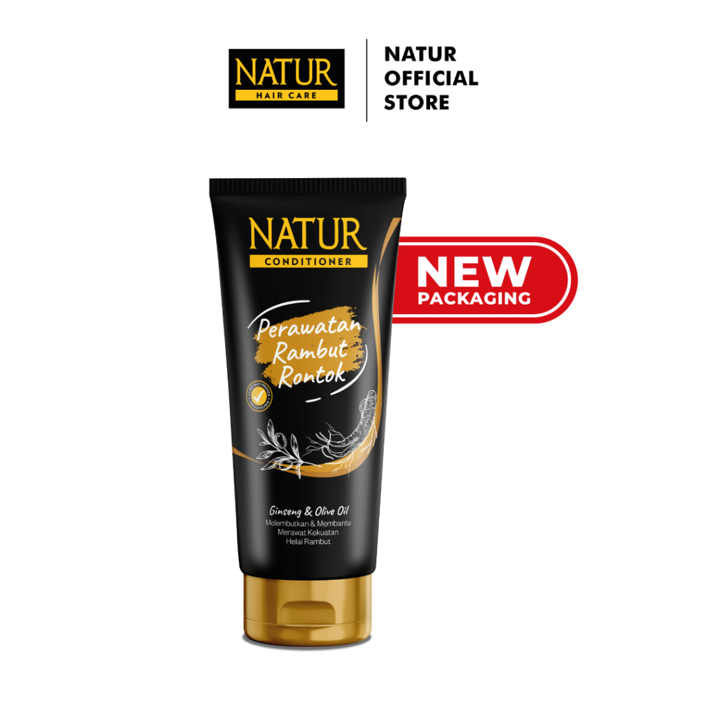 Natur Conditioner Ginseng 160 ml - Kondisioner Kekuatan Helai Rambut Rontok / Anti Hair Fall / Menguatkan Akar Rambut
