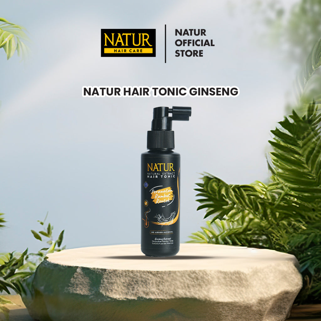 Natur Hair Tonic Ginseng 90 ml - Tonik Rambut Rontok / Anti Hair Fall / Menguatkan Akar Rambut