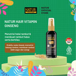 Natur Hair Vitamin Ginseng 80 ml - Vitamin Rambut Rontok / Anti Hair Fall / Menguatkan Akar Rambut