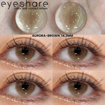 Eyeshare Softlens Minus Big Eyes VIENNA Chocolate 14.5mm 1 Pasang Lensa Kontak Cokelat