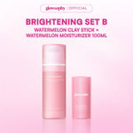 Glowsophy Watermelon Bright Clay Stick Mask 40g - Masker Wajah Glowing Mencerahkan, Meratakan Warna Kulit & Menyamarkan Noda Hitam Natural Eksfoliasi untuk Mengangkat Sel Kulit Mati Stick Wajah Face Cleansing Brightening Glowing Masker Eksfoliasi Wajah