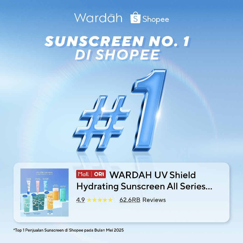NEW FORMULA AND PACKAGING! Wardah UV Shield Bright-C Hydrating Sunscreen Serum SPF 35 PA+++ Sunscreen 0% Alkohol dengan Vitamin C + Niacinamide Brightening Glow Tekstur Ringan Tidak Lengket Melembabkan Semua Jenis Kulit - Skincare