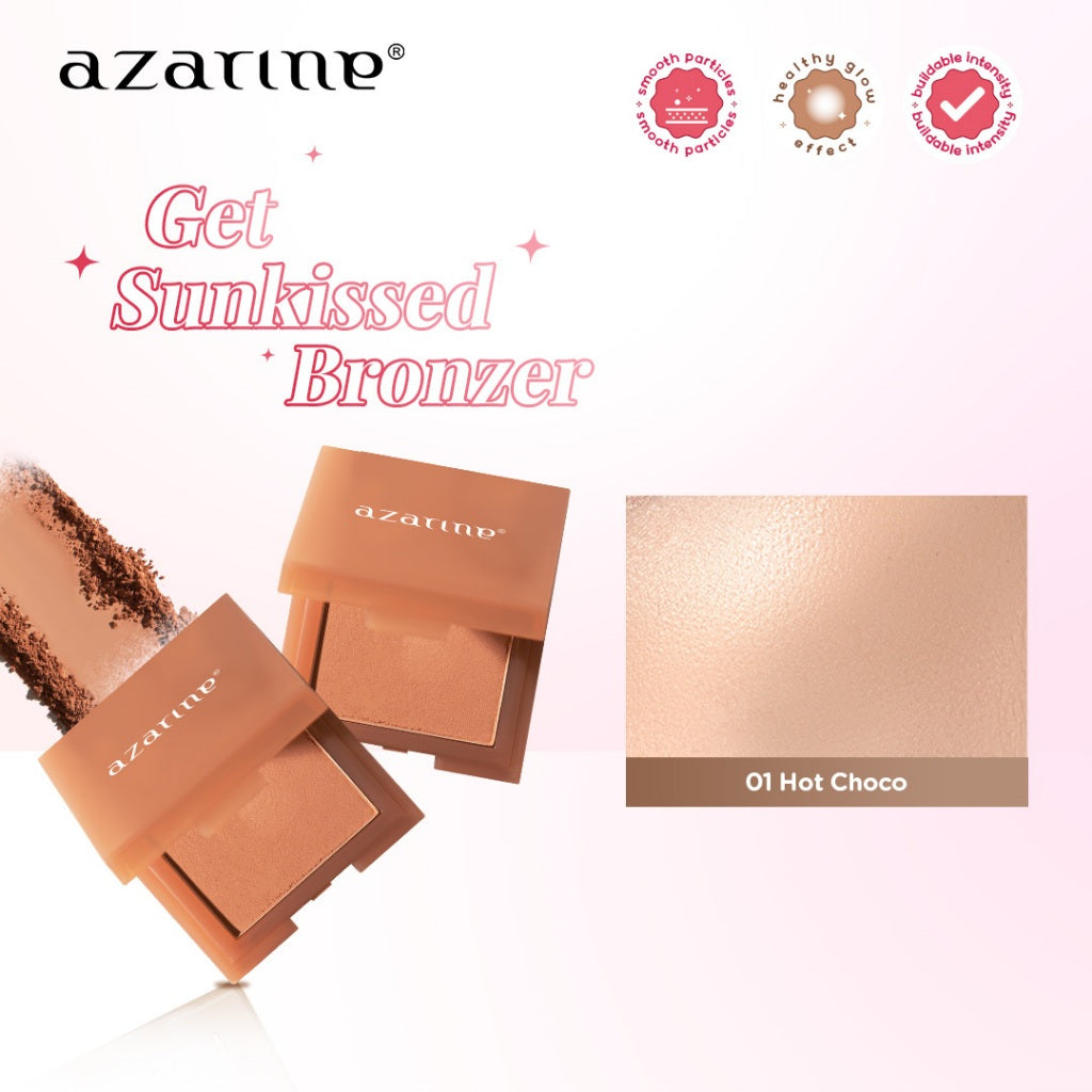 Azarine All-in-One Bundle [5 PCS] SET MAKEUP LENGKAP FULL FACE! Cushion + Blush On + Eyebrow + Bronzer + Eyeshadow Cushion Tahan Lama Flawless Matte Finish Lightweight Makeup Easy Application Buildable Coverage