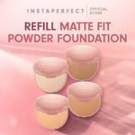 Instaperfect Refill Matte Fit Powder Foundation 13 g - Refill Bedak (Real Skin Cover Setter, Smooth Matte Finish, SPF 20 PA+++)
