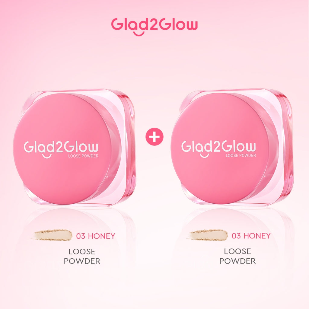 Glad2Glow Perfect Blur&Cover Loose Powder oil control Finishing Kontrol Minyak Tahan Lama Anti Luntur Halus Sempurna & Cover Tinggi bedak padat bedak tabur two way cake cushion foundation setting spray make up g2g glad2glow official store