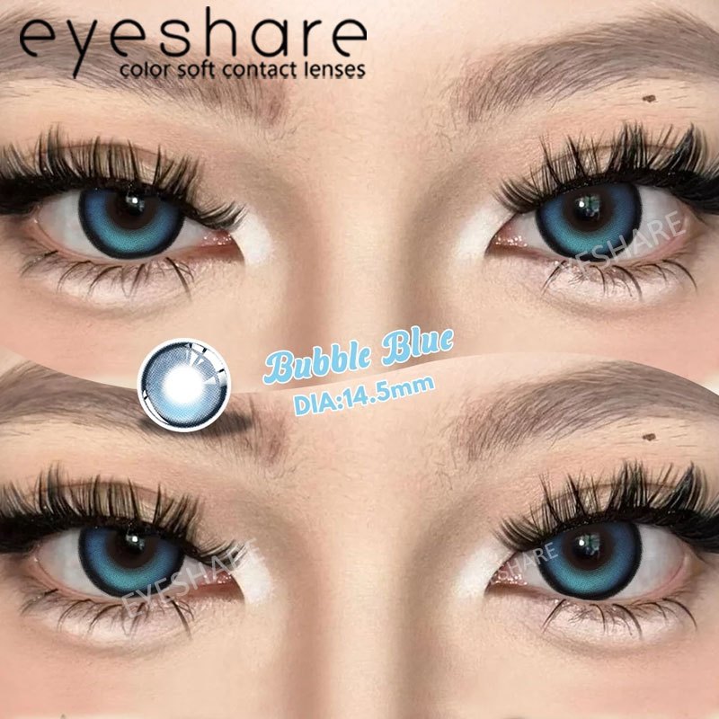 Eyeshare Softlens Bubble Gray Softlens 14.5mm Big Eyes
