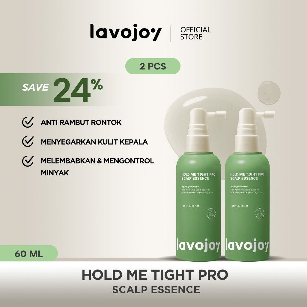Lavojoy Hold Me Tight Pro Scalp Essence Spring Wonder | Hair Shampoo | Shampo Rambut | Mengatasi Rambut Rontok Kebotakan | Perawatan Rambut Rontok | Memperkuat Akar Rambut | Perawatan Rambut Rontok Essence | Hair Tonic | Essence Ginseng & Jahe
