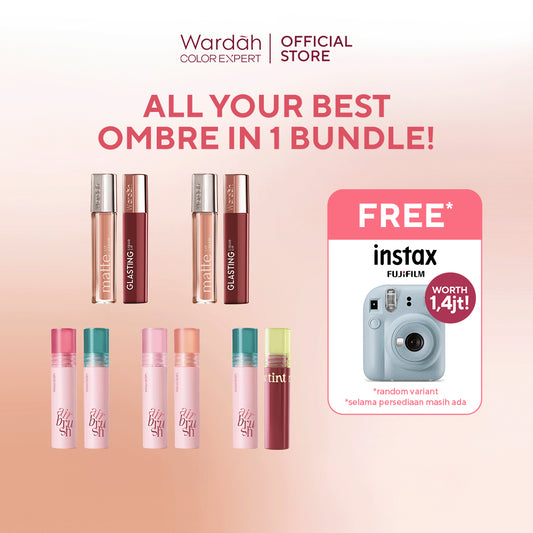 [SPECIAL 11.11: BUY 5 GET 11] WARDAH Paket Lengkap Hemat 500RB! Perfect Glow &  5D Blur Cloud Cushion, Hi-Impact &  Anti-Gravity Iron Mascara, Glasting Liquid Lip, Velvet Powder Foundation, Matte Lip Cream,  Spray-On Serum, Tone Up Sunscreen - Makeup