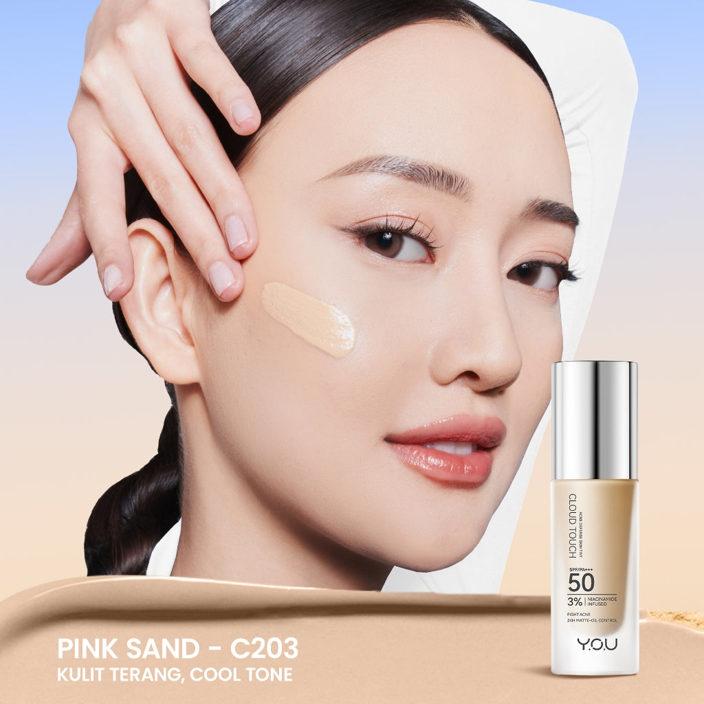 [NEW & UPGRADE] YOU Cloud Touch 3% Niacinamide Brightening Skin Tint For ALL Skin Sensitive Skin Perfect Coverage Liquid Foundation Serum Tint 24h Matte Oil Control SPF 50 No Oxidation
