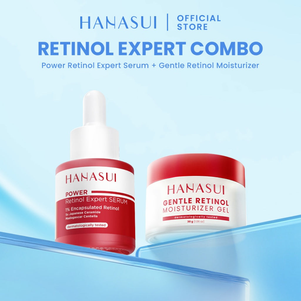 [NEW] HANASUI Gentle Retinol Moisturizer Gel 30g - Pelembab Gel Lembap & Cegah Tanda Penuaan Dini - 3 Retinol Complex - Encapsulated Retinol & HPR