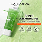 YOU Hy! Amino Facial Wash 100g Anti Acne, Hydrating, Brightening, Oil Control Sabun Cuci Muka