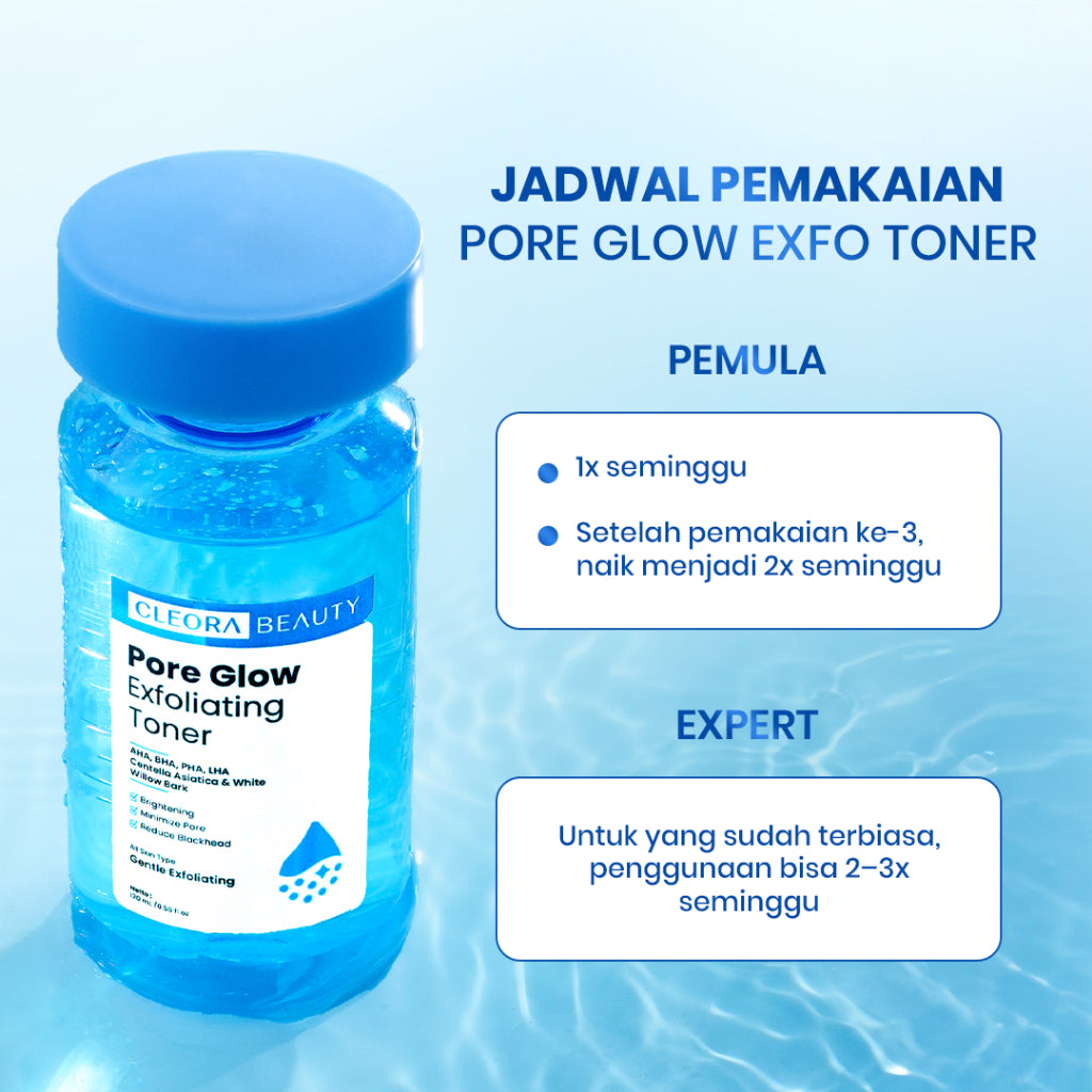 [HOT SALE] Cleora Pore Glow Exfoliating Toner 120ml - Skincare Pemutih Wajah Meratakan Warna Kulit Mengangkat Kotoran & Sel Kulit Mati Mencerahkan Brightening Mengurangi Komedo Dan Jerawat Acne Scincare Pria Wanita Toner Exfoliasi Eksfoliasi Dark Spot
