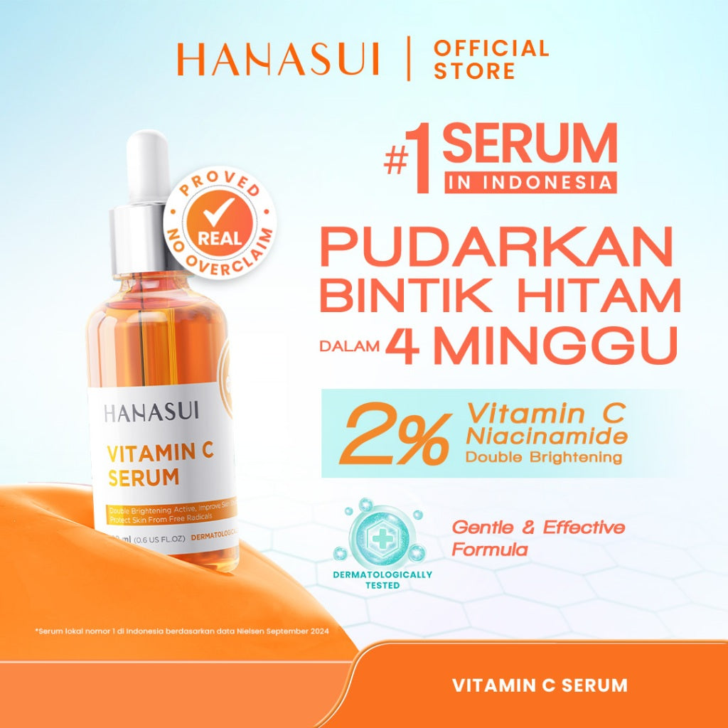 Hanasui Serum Vitamin C - Mencerahkan & Pudarkan Bintik Hitam 2% Vitamin C 2% Niacinamide 1% Betaine