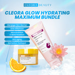 [ ] Cleora Whitening Bundle - Red Saviour Exfoliasi Peeling Solution Serum + Hydro Boost Cleansing Gel Face Wash Sabun Muka Pelambab Facial Wajah Skincare Pria Wanita Acne Brightening Mencerahkan Sel Kulit Mati Scincare Eksfoliasi Niacinamide