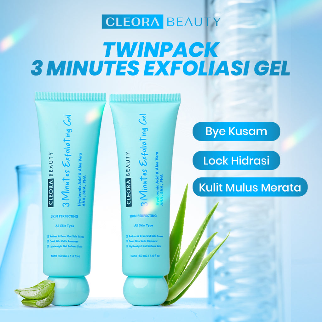 [  ] Cleora 3 Minutes Exfoliating Peeling Gel - Exfoliasi Wajah With AHA BHA PHA Untuk Wanita Pria Membantu Mengangkat Sel Kulit Mati Kotoran Skincare Face Scrub Niacinamide Eksfoliasi Muka Brightening Scincare Mencerahkan Komedo Acne Day Night