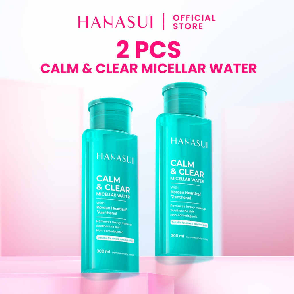 【 NEW 】HANASUI Micellar Water Lembut untuk Kulit Sensitif 0% alcohol - Micellar Mencerahkan Vitamin C - Micellar Korean Heartleaf