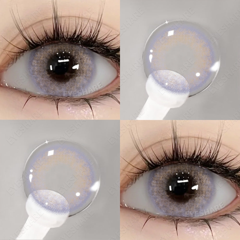 Eyeshare Gray Lensa Kontak 1Pasang 14.5mm Soflen Soflens Big eye Contact lens