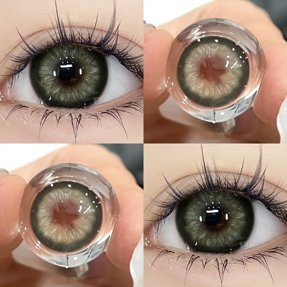 Eyeshare Gray Lensa Kontak 1Pasang 14.5mm Soflen Soflens Big eye Contact lens