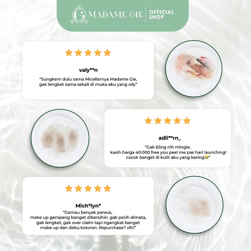 2X Madame Gie Necessity Micellar Water 01 300ml - Make Up Remover Cleansing Water for All Skin Type