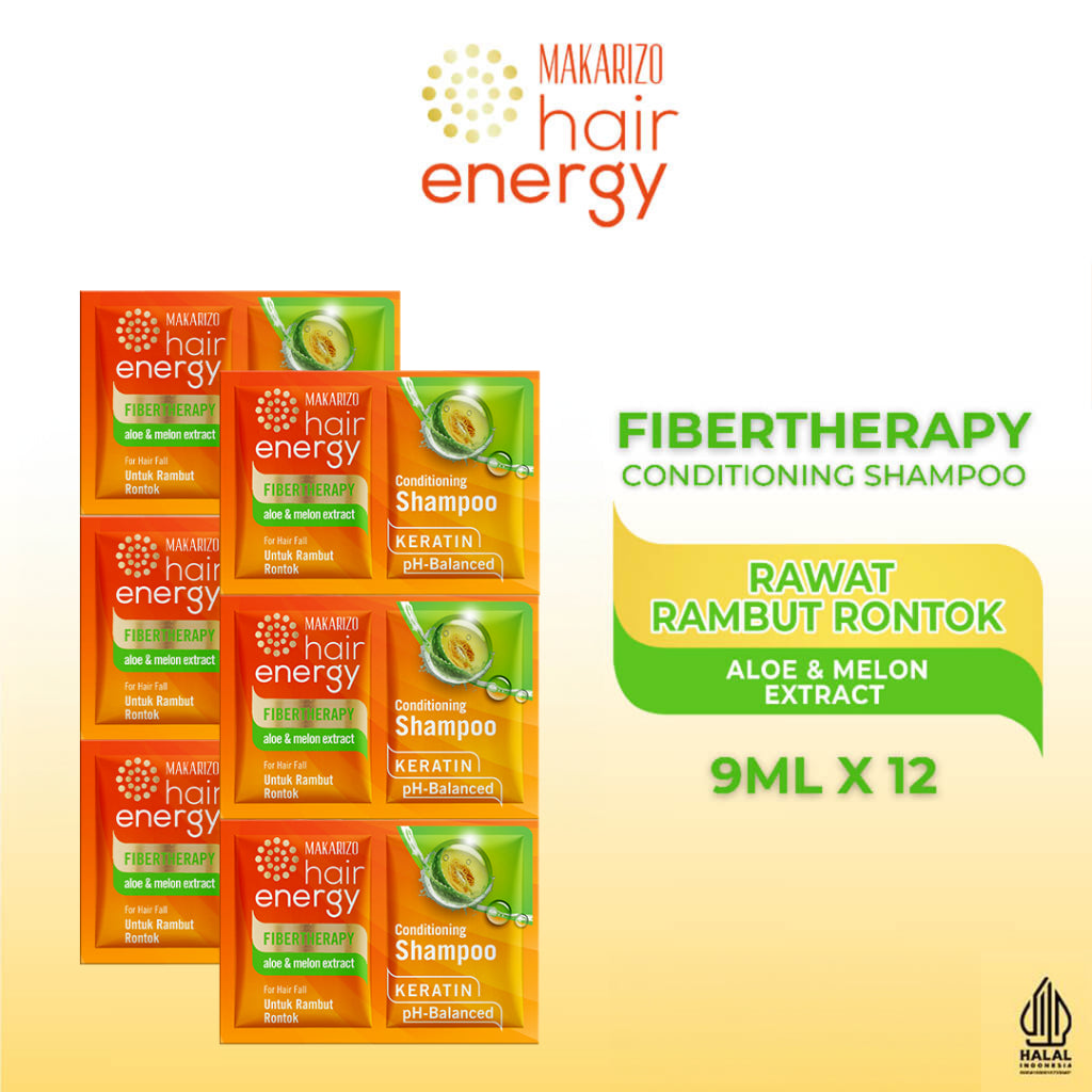 Makarizo Hair Energy Fibertherapy Conditioning Shampoo Aloe & Melon 9 mLx12