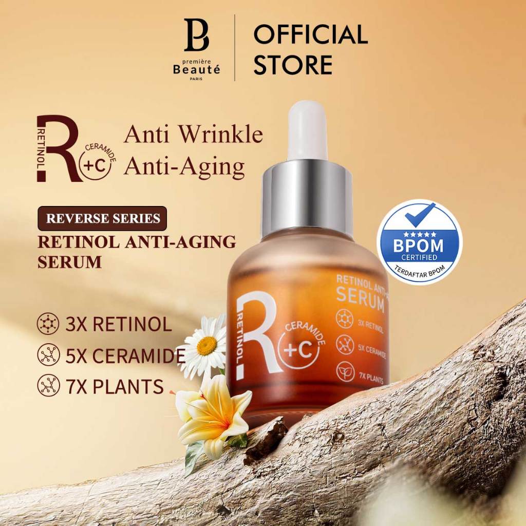 [CAMPAIGN] PREMIERE BEAUTE REVERSE SERIES RETINOL Kit ANTI-AGING FACIAL WASHTONER/SERUM/MOISTRURIZER Packages Skin Fade Fine Lines Skin Sahabat Samarkan Kerutan Perawatan Kulit Tahan Lama Anti penuaan Pemutih Memudar Garis Halus Anti Kerut