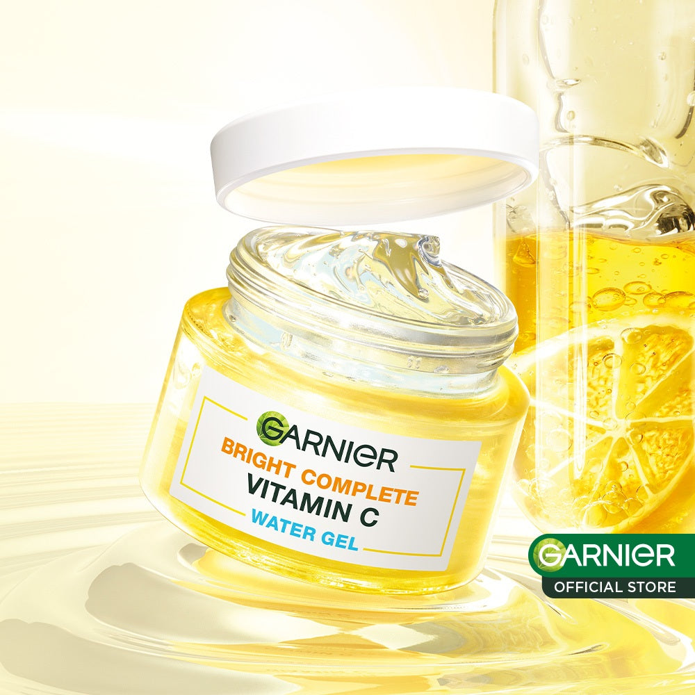 GARNIER Bright Complete Vitamin C Ceramide Barrier Moisturizer Gel 50ml - Water Gel Skincare Pelembab Ringan untuk mencerahkan tone up pelembab wajah cream pemutih wajah glowing cepat