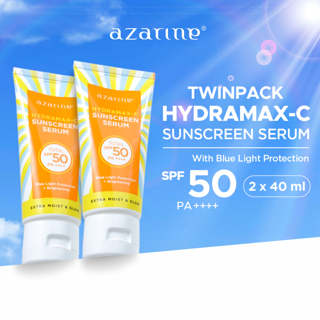 [Twin Pack] Azarine Hydramax-C Sunscreen Serum SPF50 PA++++ [2x40ml] [LOLOS UJI INVIVO INVITRO] sunscreen kulit kering sensitif